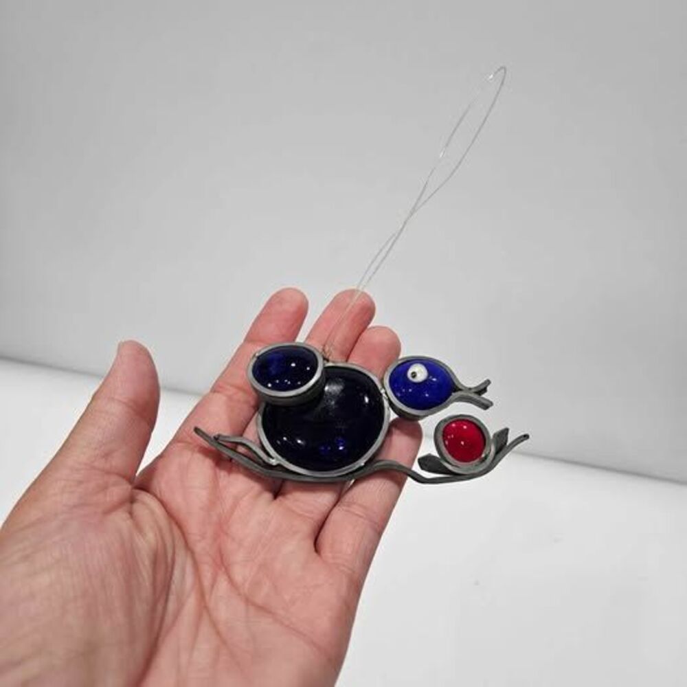Stained glass bird ornament